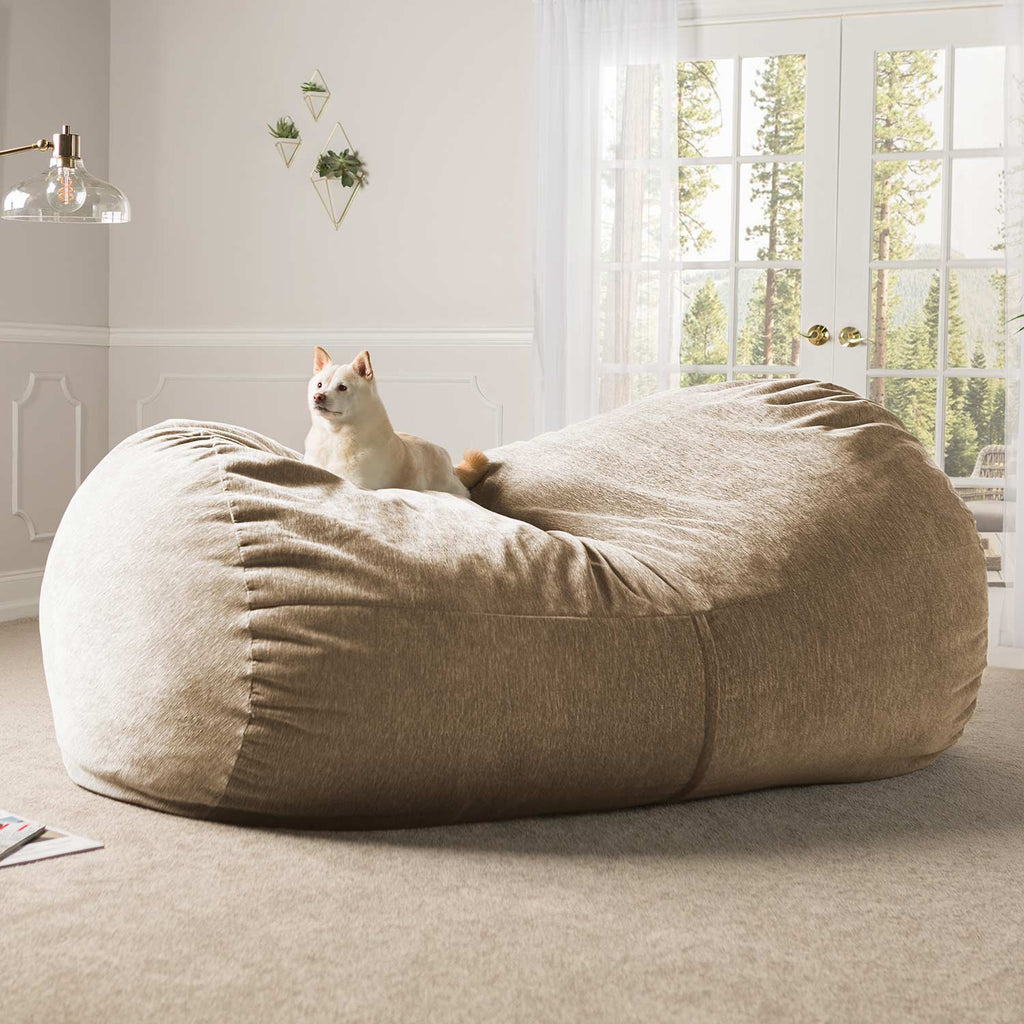 Jaxx 5' Classic Saxx Giant Bean Bag Chair - Camel Tan