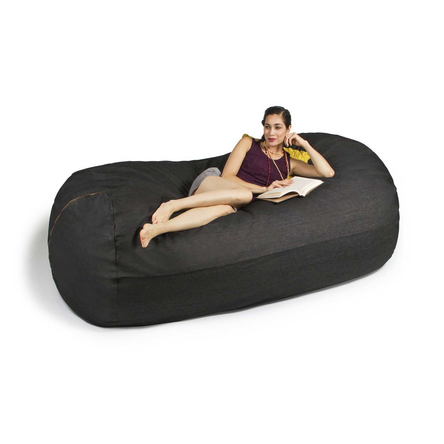 Jaxx Faux-Fur 6 Ft Giant Cocoon Bean Bag Sofa For Adults - On Sale - Bed  Bath & Beyond - 29812680