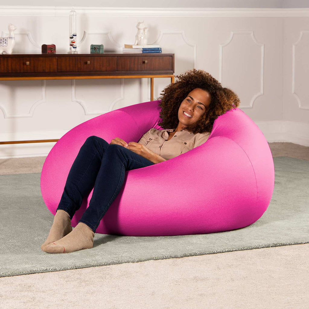 Foam Labs 3 Foot Round Bean Bag With Removable Cover In Blueberry by Jaxx  Bean Bags | 1StopBedrooms